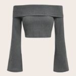 ROMWE PUNK Top halter con encaje en contraste fruncido _ Mode de Mujer